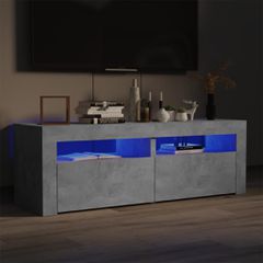 Έπιπλο Τηλεόρασης με LED Γκρι Σκυροδέματος 120 x 35 x 40 εκ. 804359