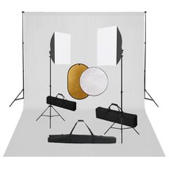 Κιτ Φωτογραφικού Στούντιο Softbox με Φώτα, Φόντο & Ανακλαστήρα 3067056