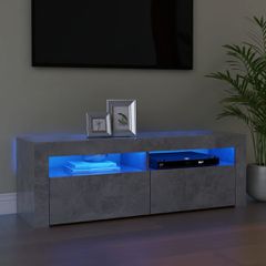 Έπιπλο Τηλεόρασης με LED Γκρι Σκυροδέματος 120 x 35 x 40 εκ. 804314