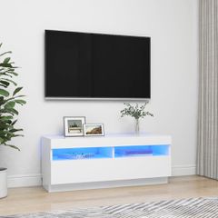Έπιπλο Τηλεόρασης με LED Λευκό 100 x 35 x 40 εκ. 804454