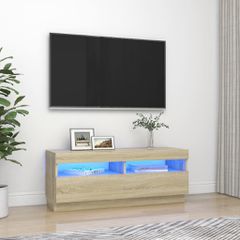 Έπιπλο Τηλεόρασης με Φωτισμό LED Sonoma Δρυς 100 x 35 x 40 εκ. 804457