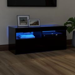 Έπιπλο Τηλεόρασης με LED Μαύρο 90 x 35 x 40 εκ. 804383