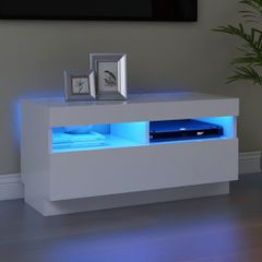 Έπιπλο Τηλεόρασης με LED Λευκό 80 x 35 x 40 εκ. 804445
