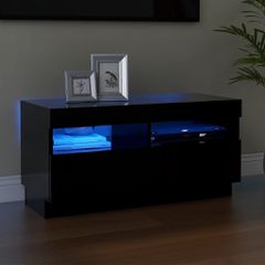 Έπιπλο Τηλεόρασης με LED Μαύρο 80 x 35 x 40 εκ. 804446