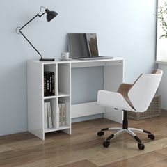 Γραφείο Notebook Γυαλ. Λευκό 102,5 x 35 x 75 εκ από Επεξ. Ξύλο 808347