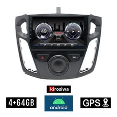 KIROSIWA 4+64GB FORD FOCUS (2011 - 2018) Android οθόνη αυτοκίνητου 4GB με GPS WI-FI (ηχοσύστημα αφής 9" ιντσών OEM Youtube Playstore MP3 USB Radio Bluetooth Mirrorlink DSP 4x60W Apple Carplay Android