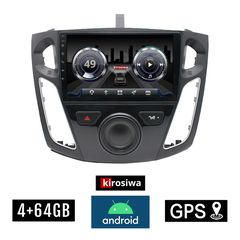 KIROSIWA 4+64GB FORD FOCUS (2011 - 2018) Android οθόνη αυτοκίνητου 4GB με GPS WI-FI (ηχοσύστημα αφής 9" ιντσών OEM Youtube Playstore MP3 USB Radio Bluetooth Mirrorlink  DSP 4x60W Apple Carplay An