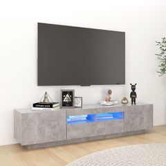 Έπιπλο Τηλεόρασης με LED Γκρι Σκυροδέματος 180 x 35 x 40 εκ. 3081901