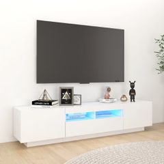 Έπιπλο Τηλεόρασης με LED Λευκό 180 x 35 x 40 εκ. 3081897