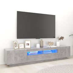 Έπιπλο Τηλεόρασης με LED Γκρι Σκυροδέματος 200 x 35 x 40 εκ. 3081910