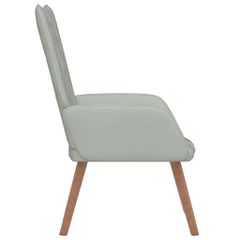 Πολυθρόνα Relax Ανοιχτό Γκρι Βελούδινη 327655-thumb-3