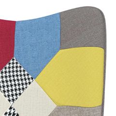 Πολυθρόνα Κουνιστή Σχέδιο Patchwork Υφασμάτινη 328191-thumb-5
