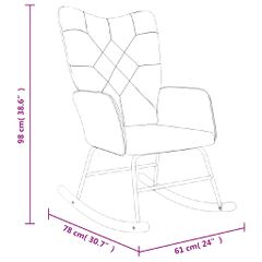 Πολυθρόνα Κουνιστή Σχέδιο Patchwork Υφασμάτινη 328191-thumb-6