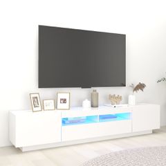 Έπιπλο Τηλεόρασης με LED Λευκό 200 x 35 x 40 εκ. 3081906