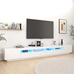 Έπιπλο Τηλεόρασης με LED Λευκό 300 x 35 x 40 εκ. 3081924