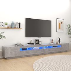 Έπιπλο Τηλεόρασης με LED Γκρι Σκυροδέματος 300 x 35 x 40 εκ. 3081928