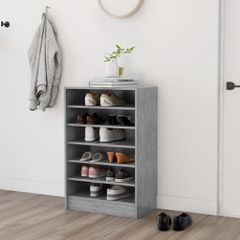 Παπουτσοθήκη Γκρι Σκυροδέματος 60 x 35 x 92 εκ. από Επεξ. Ξύλο 808949