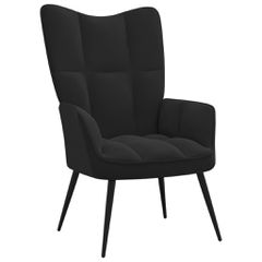Πολυθρόνα Relax Μαύρη Βελούδινη 328079