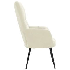 Πολυθρόνα Relax Λευκό Κρεμ Βελούδινη 328082-thumb-3