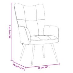 Πολυθρόνα Relax Λευκό Κρεμ Βελούδινη 328082-thumb-7