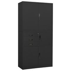 Ντουλάπα Γραφείου Ανθρακί 90 x 40 x 180 εκ. Ατσάλινη 336416