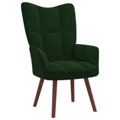 Πολυθρόνα Relax Σκούρο Πράσινο Βελούδινη 328053