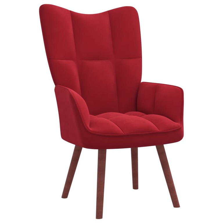 Πολυθρόνα Relax Μπορντό Βελούδινη 328056