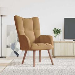 Πολυθρόνα Relax Καφέ Βελούδινη 328059-thumb-1