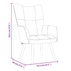 Πολυθρόνα Relax Λευκό Κρεμ Βελούδινη 328060-thumb-7