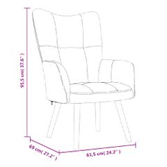 Πολυθρόνα Relax Μπλε Βελούδινη 328061-thumb-7