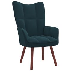 Πολυθρόνα Relax Μπλε Βελούδινη 328061