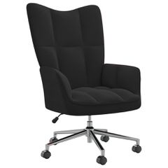 Πολυθρόνα Relax Μαύρη Βελούδινη 328167