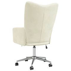 Πολυθρόνα Relax Λευκό Κρεμ Βελούδινη 328170-thumb-4