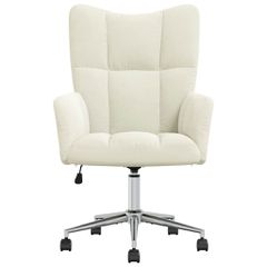 Πολυθρόνα Relax Λευκό Κρεμ Βελούδινη 328170-thumb-2