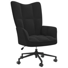 Πολυθρόνα Relax Μαύρη Βελούδινη 328178