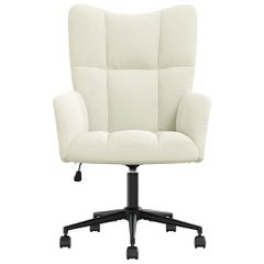 Πολυθρόνα Relax Λευκό Κρεμ Βελούδινη 328181-thumb-2