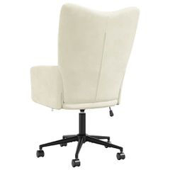 Πολυθρόνα Relax Λευκό Κρεμ Βελούδινη 328181-thumb-4