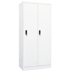 Ντουλάπα Λευκή 80 x 50 x 180 εκ. από Χάλυβα 335966