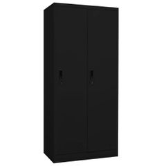 Ντουλάπα Μαύρη 80 x 50 x 180 εκ. Ατσάλινη 335968
