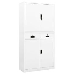 Ντουλάπα Γραφείου Λευκή 90 x 40 x 180 εκ. Ατσάλινη 336417