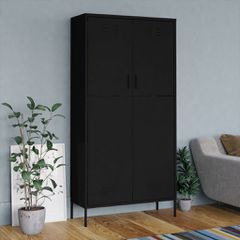 Ντουλάπα Μαύρη 90 x 50 x 180 εκ. από Ατσάλι 336250