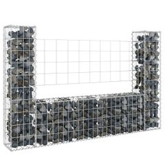 Συρματοκιβώτιο σε U Σχήμα με 2 Στύλους 140x20x100 εκ Σιδερένιο 151275