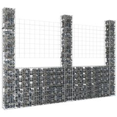 Συρματοκιβώτια σε U Σχήμα με 3 Στύλους 260x20x200 εκ Σιδερένιο 151290