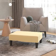 Σκαμπό/Υποπόδιο Κρεμ 78 x 56 x 32 εκ. Βελούδινο 337696