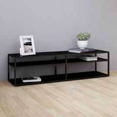 Έπιπλο Τηλεόρασης Μαύρο 160 x 40 x 40,5 εκ. από Γυαλί Ασφαλ. 331719