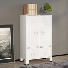 Ντουλάπα Βιομηχανική Λευκή 67 x 35 x 107 εκ. Ατσάλινη 339611