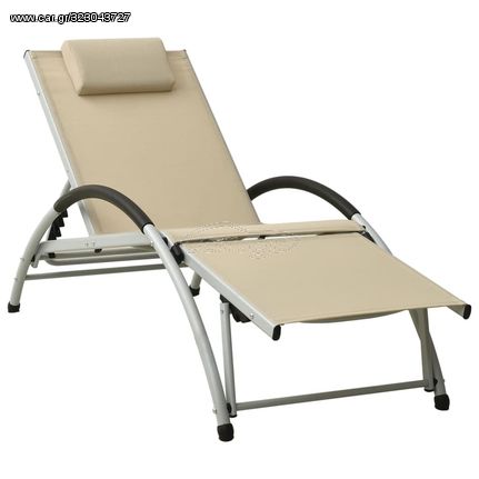 310530  SUN LOUNGER WITH PILLOW TEXTILENE CREAM 310530