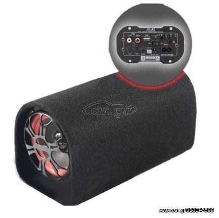 Αυτοενισχυόμενο Subwoofer 8" Αυτοκινήτου Bluetooth 100W USB-SD-AUX-Fm-Mp3