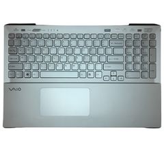 Πληκτρολόγιο Laptop - Keyboard for Sony Vaio SVS15 SV-S15 SVS151 SVS151A11L SVS151G1GL SVS1512 SVS1513 15 Inches Palmrest/TouchPad US Backlit Silver Keyboard Frame Upper Case Cover OEM (Κωδ. 40662USPA