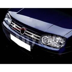 VW GOLF 4 HB 5D 1998-2004 ΔΙΑΚΟΣΜΗΤΙΚΕΣ ΓΡΙΛΙΕΣ ΜΑΣΚΑΣ ΕΜΠΡΟΣ ΧΡΩΜΙΟΥ - 4 ΤΕΜ.